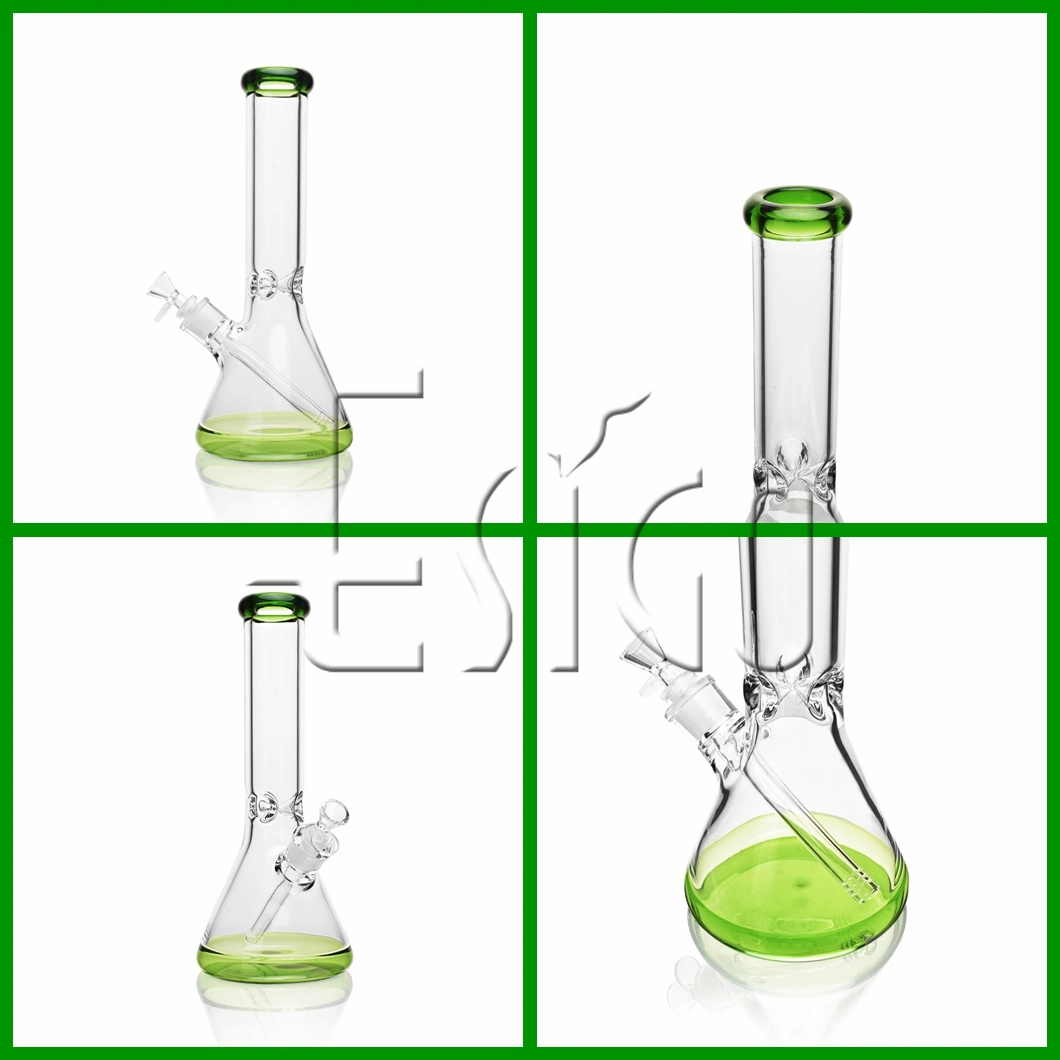 Esigo Glass Hot Selling Heavy 12inch Beaker Dry Herb 7mm Thickness Glass Water Pipe Glass Smoking Pipe with Clear Downstem and Glass Bowl